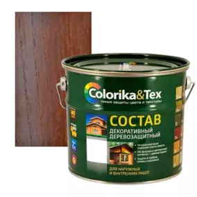 Состав деревозащитный Colorika&Tex, макассар, 2.7 л