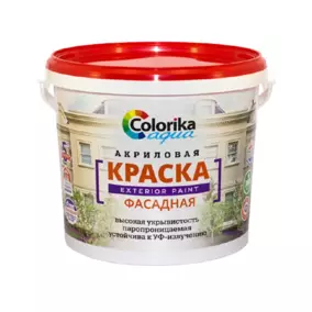 Краска ВД Colorika Aqua фасадная, белая, 7 кг