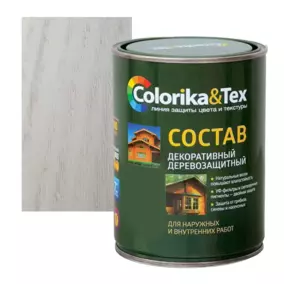 Состав деревозащитный Colorika&Tex, иней, 0.8 л