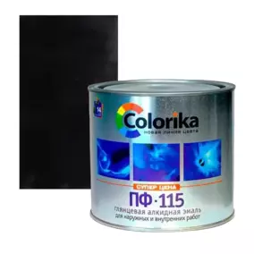 Эмаль Colorika ПФ-115 универсальная, черная, 2.7 кг