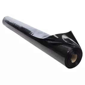 Пленка ПЭТ техническая, стандарт 100 мк 1.5(х2)х100 м (300 м²), черная 
