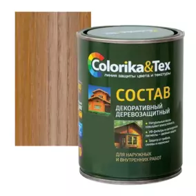 Состав деревозащитный Colorika&Tex, тик, 0.8 л