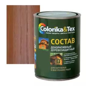 Состав деревозащитный Colorika&Tex, махагон, 0.8 л