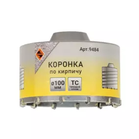 Коронка для кирпича ЭНКОР 9484, ТС, 100 мм, М22 