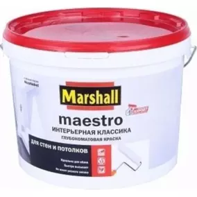Краска ВД Marshall МАЭСТРО д/интерьера Классик BW 9л. 