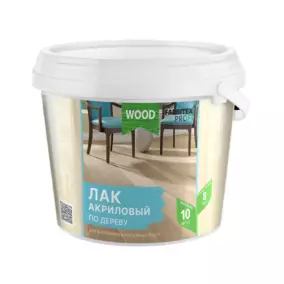 Лак Farbitex PROFI WOOD акриловый, универсальный, по дереву, 0.9 л