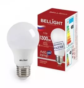 Лампа светодиодная Bellight LED, A60, 220V/12W/E27, 1020Lm, 4000K