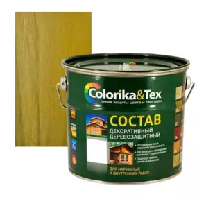 Состав деревозащитный Colorika&Tex, калужница, 2.7 л