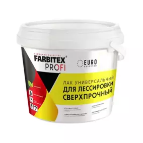 Лак Farbitex ПРОФИ для лессировки, универсальный, сверхпрочный, 0.9 л