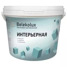 Краска ВД BelEkoLux интерьерная, белая, 3 кг