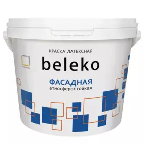 Краска ВД BelEko фасадная, белая, 14 кг