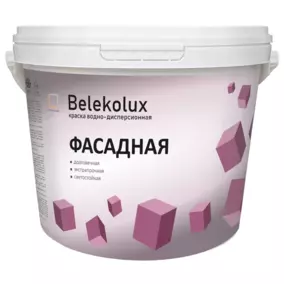 Краска ВД BelEkoLux фасадная, белая, 7 кг