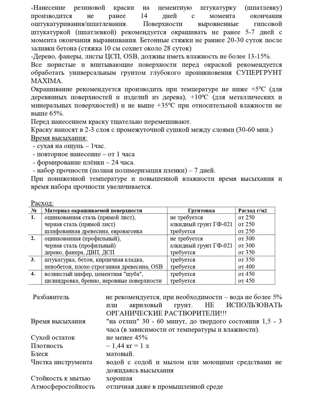 Краска резиновая MAXIMA № 111 (Уголь), 11 кг