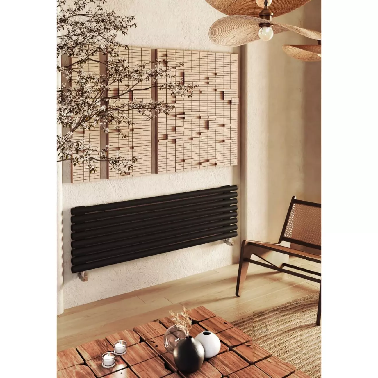 Горизонтальный радиатор WarmMet Round H 42, 750-11 секций, 542 мм, 1002 Вт