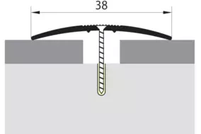 Порог стыкоперекрывающий 38 мм, венге, 0.9 м