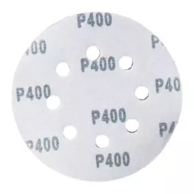 Круг Matrix абразивный 125 мм, P400, на ворсовой подложке под липучку, перфорированный, 5 штук