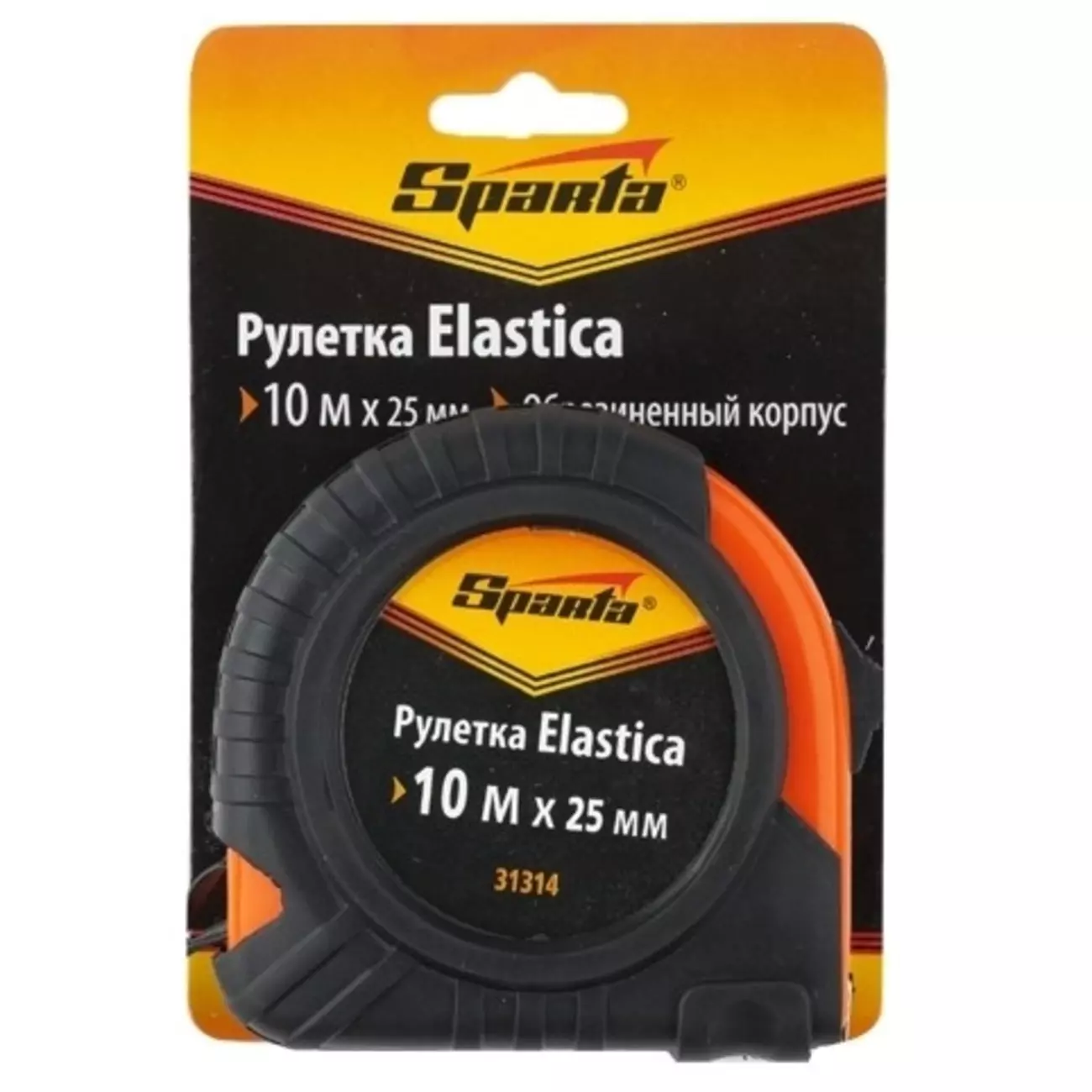 Рулетка Sparta Elastica 10 м х 25 мм, обрезиненный корпус